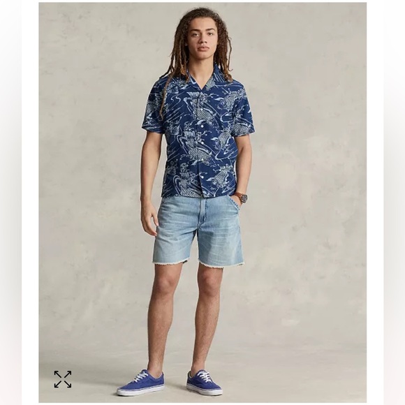 NWT POLO RALPH LAUREN
Men's Classic-Fit Koi-Print Cotton-Linen Shirt - Picture 4 of 5